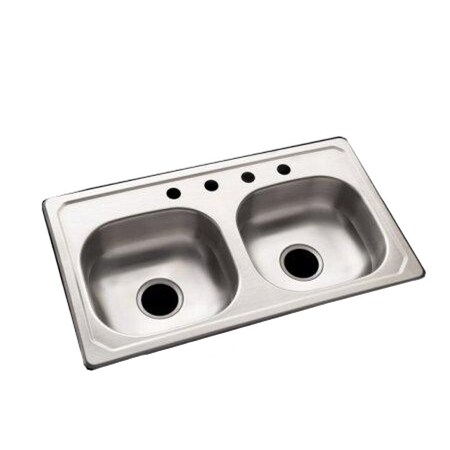 Sterling Sink, Top Mount, Stainless Steel Finish 14619-4-NA